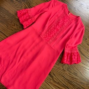 Lace bell sleeve dress